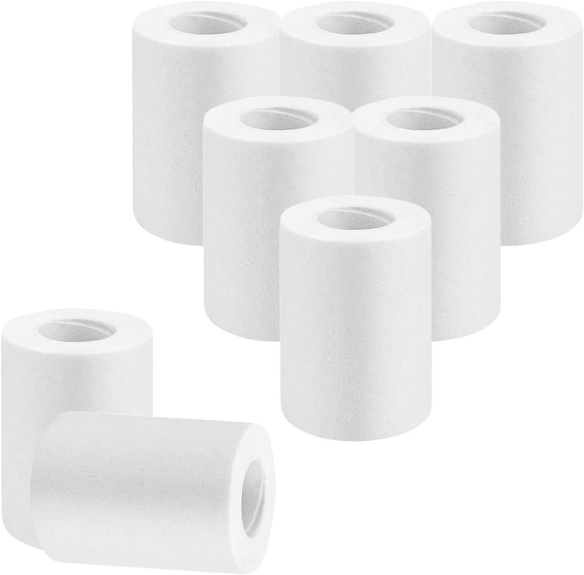 Vervangende PP katoen douchefilter cartridge voor hard water - 8 stuks, 5.5 x 3.5 cm, waterfilter voor schoon en helder douchen