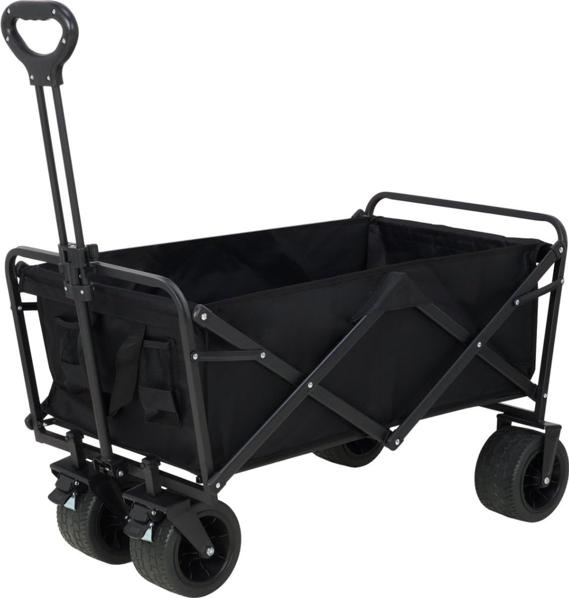 REN® Bolderkar Opvouwbaar Luchtbanden - Bolderkar Opvouwbaar - Bolderkar Kinderenvervoer - Zwart - 57cm x 96cm x 57cm