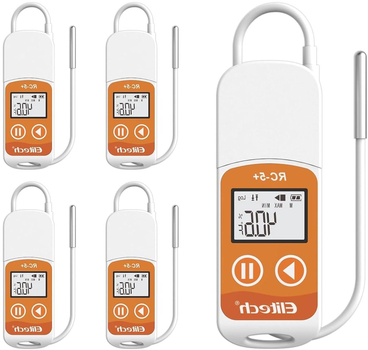 Temperatuur Datalogger - PDF Recorder - Koelketen Monitoren - Automatisch PDF Rapport - 32000 Punten - Niet gespecificeerd