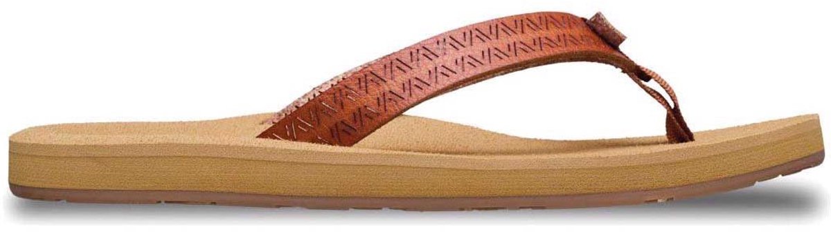 Roxy Porto Motif Teenslippers Dames Bruin