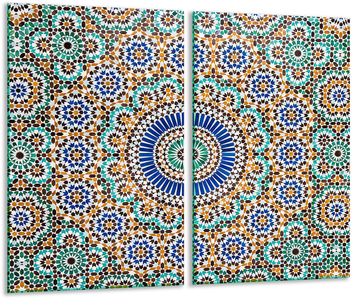 TMK ArtDeko - Snijplank - Glas - 30x52cm - Mozaïek - Inductiekookplaten