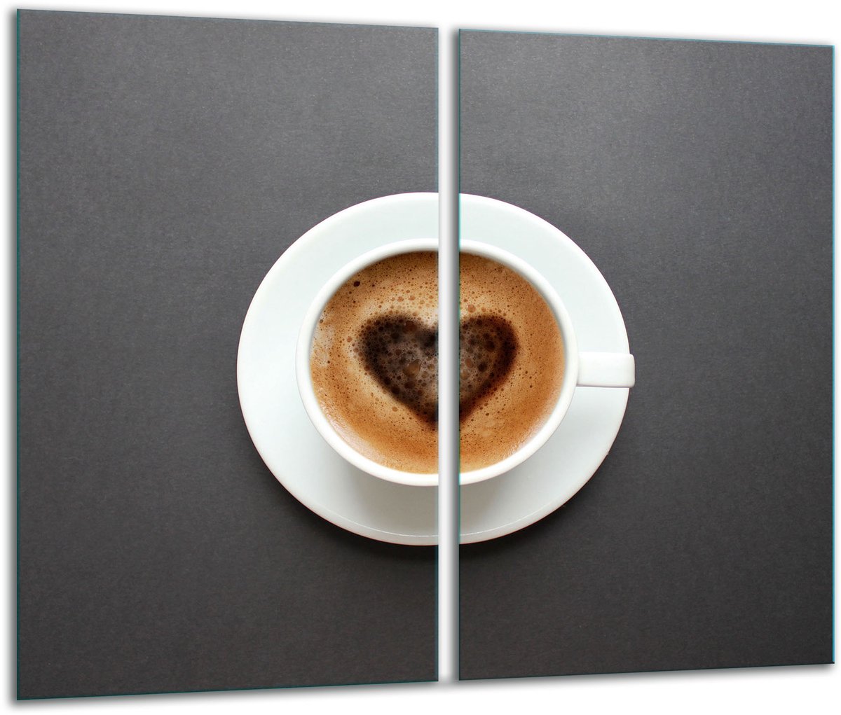 TMK ArtDeko 30x52 Serie - Glazen Snijplank - Koffie Motief - 2 Stuks