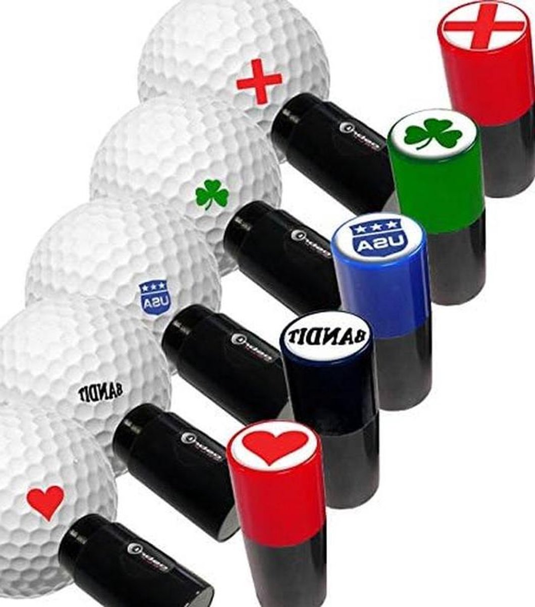 Golf Bal Stempel - Bal Markering - Bal Identificeren - Permanente Inkt - 150+ Afdrukken - Zwart