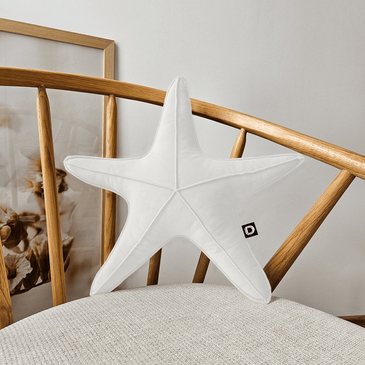 Decordruk VELVET - Sierkussen - Wit - Kleine Rozewater