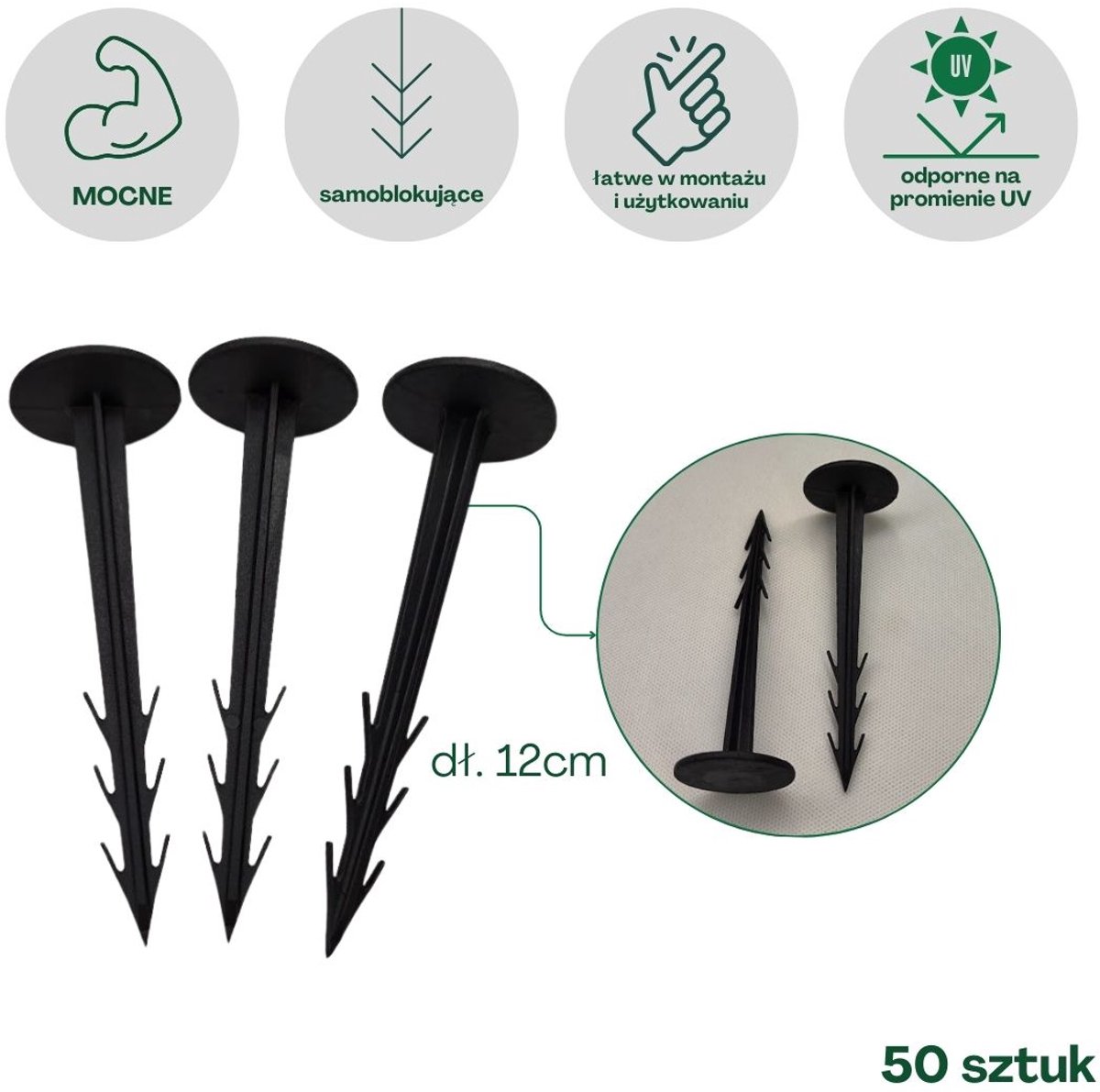 Wigo-Garden - Agrotkaninepennen - 12 cm - Duurzaam - Kunststof