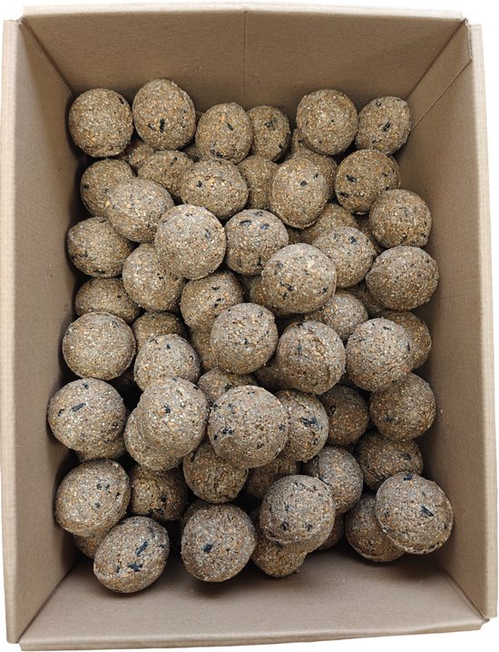 Voerwaarts Mezenbollen zonder netjes - 200 stuks - Vetbollen zonder netjes - tuinvogelvoer