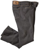 ATLAS FOR MEN - Grijze regular stretchspijkerbroek - Heren - Verkrijgbaar in grote maten - W48