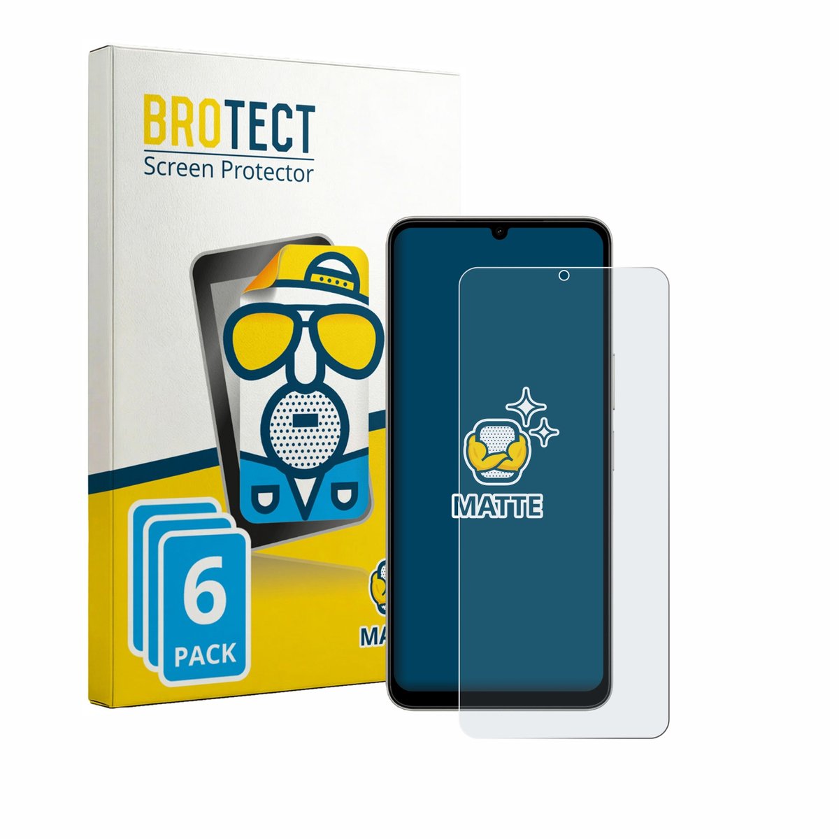 BROTECT - Screenprotector voor Vivo Y11 2026 - Folie Beschermfolie matte 6 Stuks