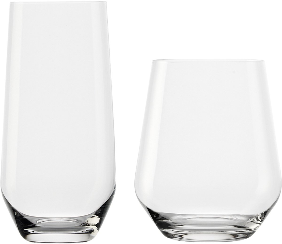 Stölzle Lausitz – Revolution – Glazen Set – 12 stuks - 37 cl & 39 cl – Waterglazen & Longdrinkglazen