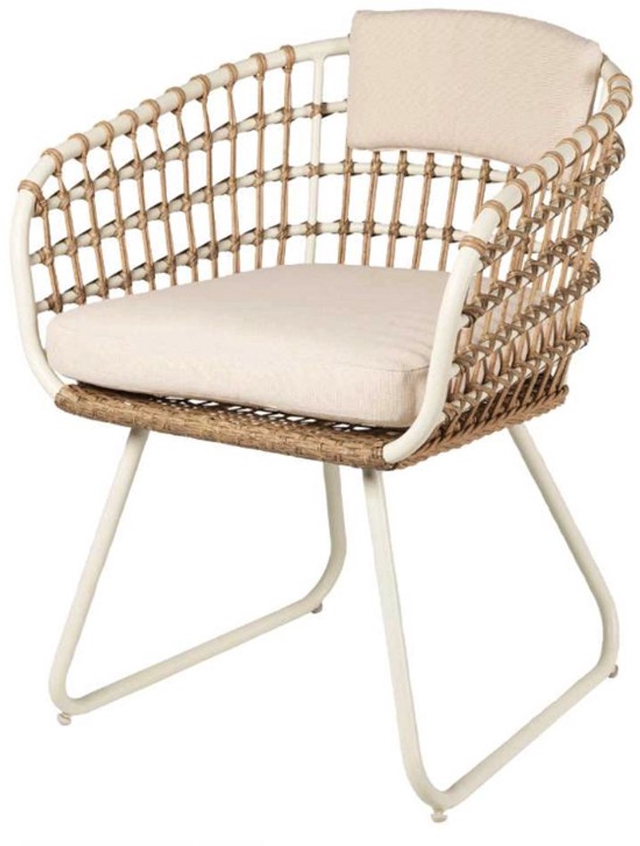 Eetkamerstoelen Karijo set van 2 stof 77x50x55 cm beige [en. - Stoelen Eetkamerstoelen Karijo set van 2 stof 77x50x55 cm beige [en. - Stoelen