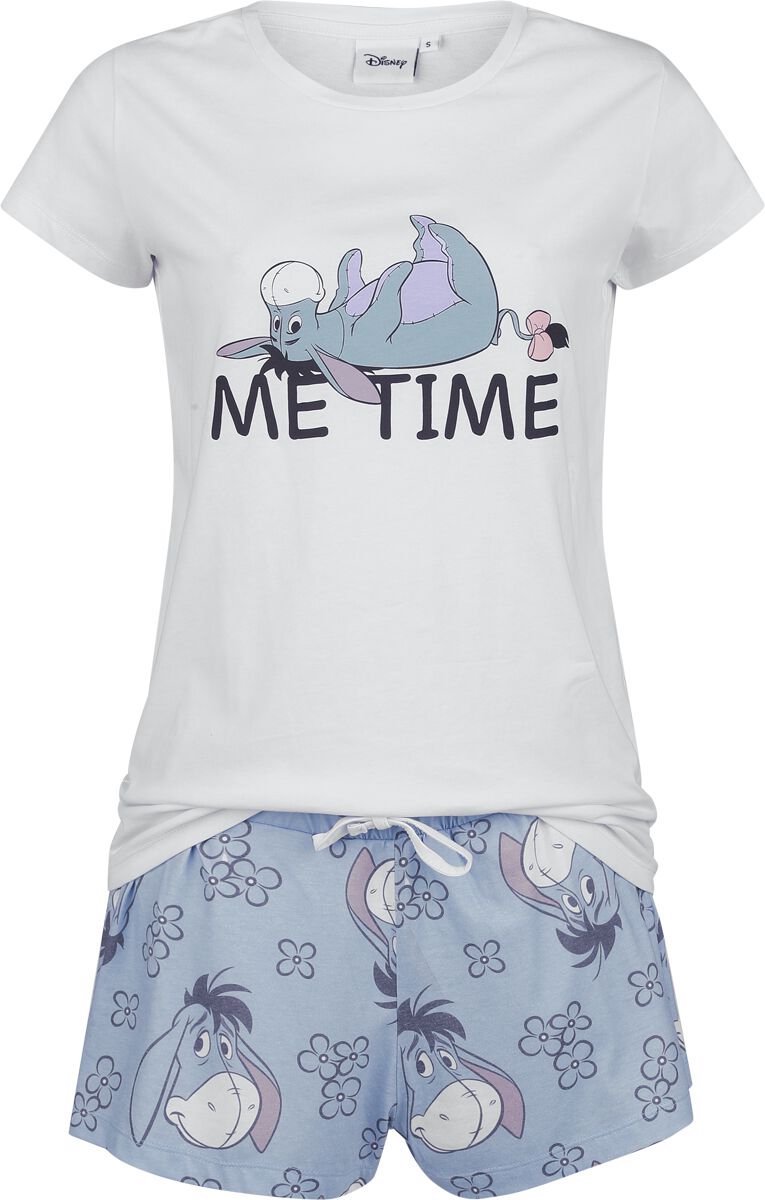 Disney Winnie The Pooh Eeyore - Me Time Pyjama wit-blauw Katoen wit;blauw