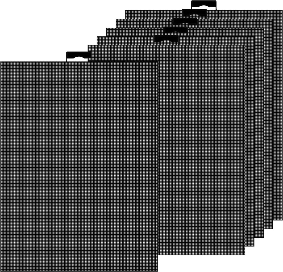 Plastic Canvas Vellen - Kruissteek Borduurdoek - Doe-het-zelf Knutselen - Waterdicht en Flexibel - 28 x 21 cm - Zwart