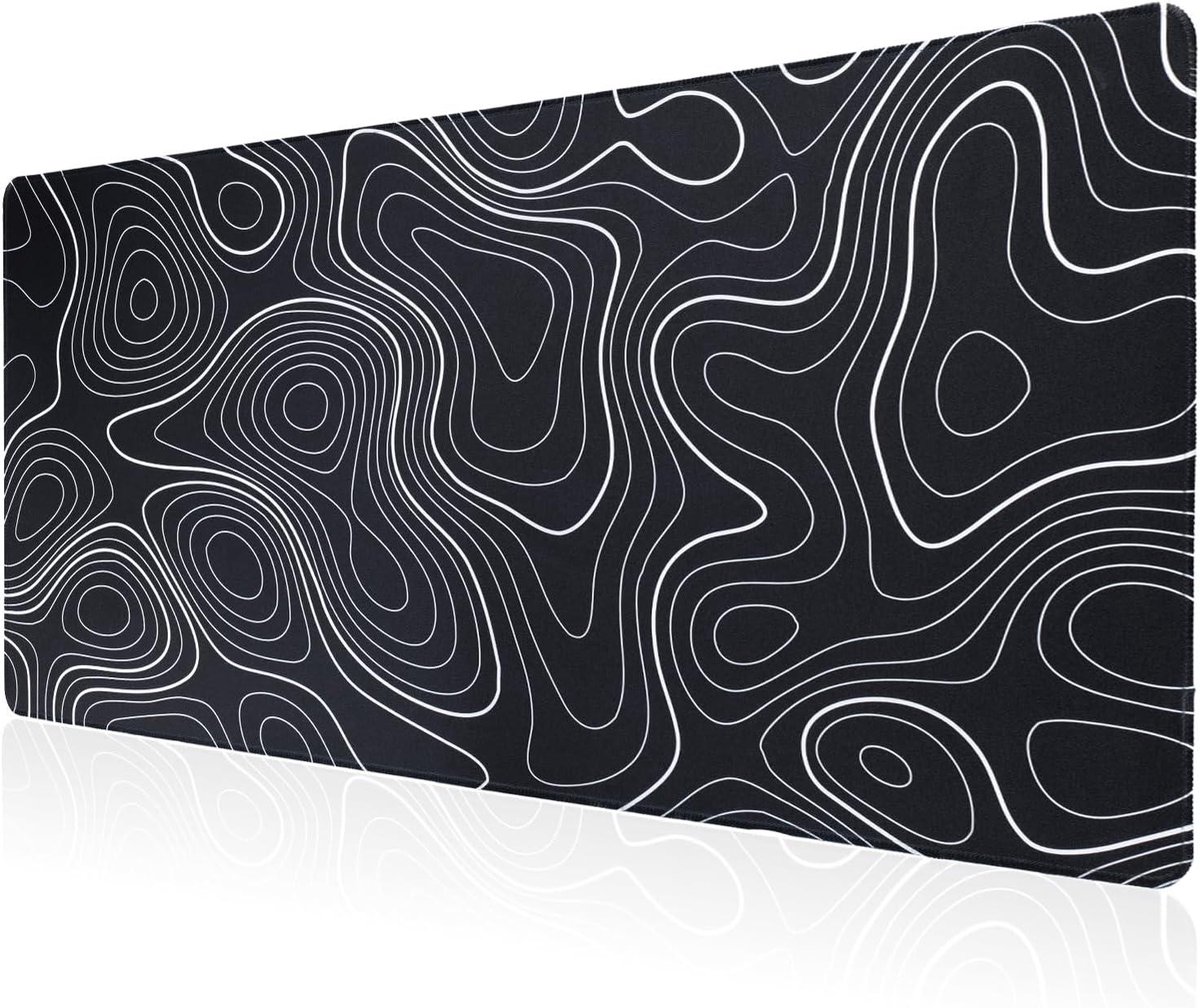 Grote Muismat - Bureauonderlegger Deskpad - Gaming en Kantoor - Antislip Rubberen Basis - 80 x 40 cm - Topografisch
