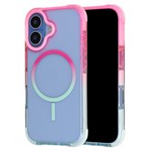 Selencia Hoesje - Geschikt voor Apple iPhone 17 - Gradient Backcover - Roze / Blauw