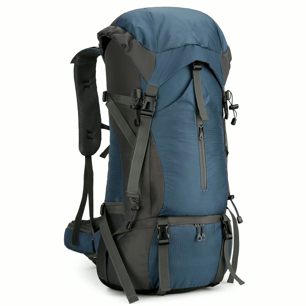 Hiking Rugzak 70L - Trekking Rugzak - Waterdicht - Met Regenhoes - Outdoor Backpack - Blauw