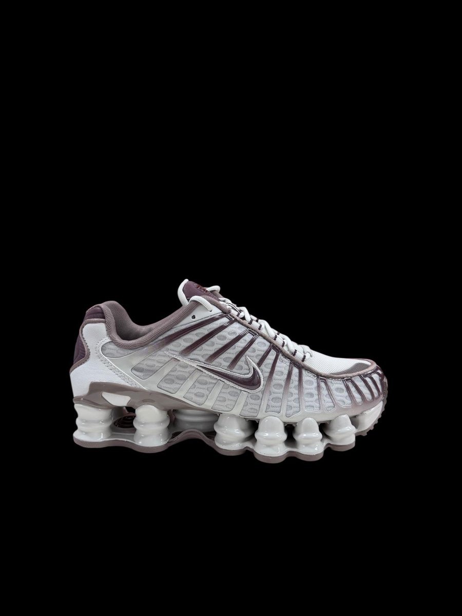 Nike Shox TL Sneakers Dames – Light Bone/Burgundy Crush – Synthetisch & Mesh Wit