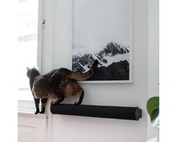 LucyBalu® CATWALK krabpaal voor de muur | aan de muur gemonteerde krabpaal | katten klimwand krabmeubel | sisal krabpaal voor katten | muurkrabpaal | natuurlijke krabpaal | sisal paal | XL antraciet
