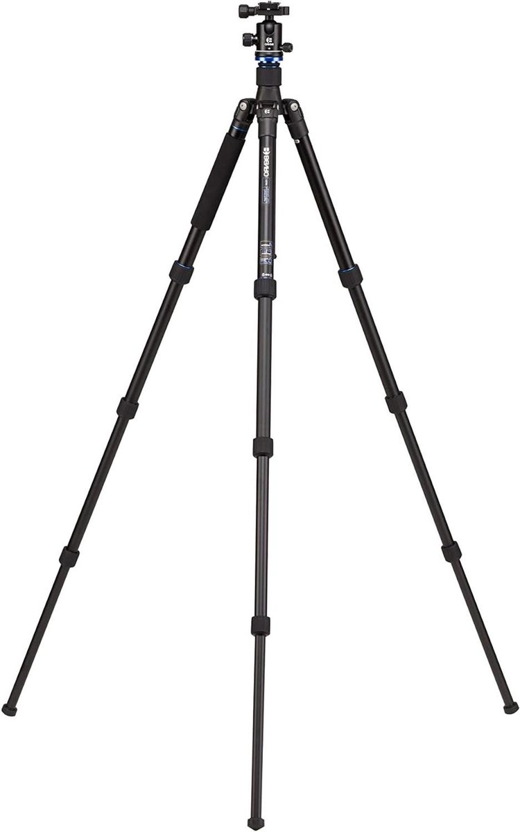 Aluminium Reisstatief - Fotostatief Tripod - Reisfotografie Stabiliseren - Omgekeerd Opvouwbaar - 179 cm - Zwart