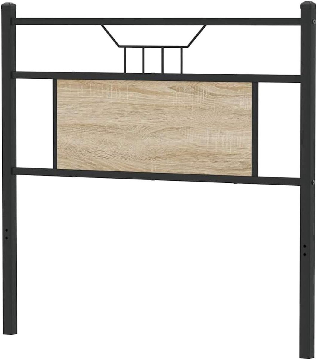 Hoofdbord Bed - Achterwand Bed - Bed Compleet Maken - Industriële Stijl - 80 cm - Sonoma Eiken