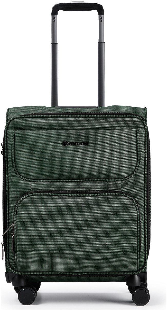 STRATIC Bendigo Light - zachte koffer - handbagage - 55x40x22 cm - 2,3 kg - 48 L - Dark Green