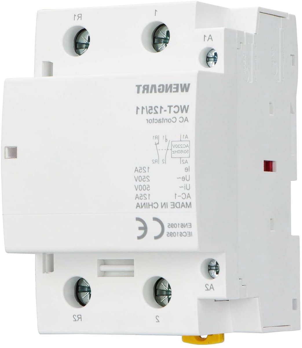 AC Bescherming - Stroomschakelaar Contactor - Elektrische Circuits Regelen - Stille Werking Energiezuinig - 125 Ampère - Wit