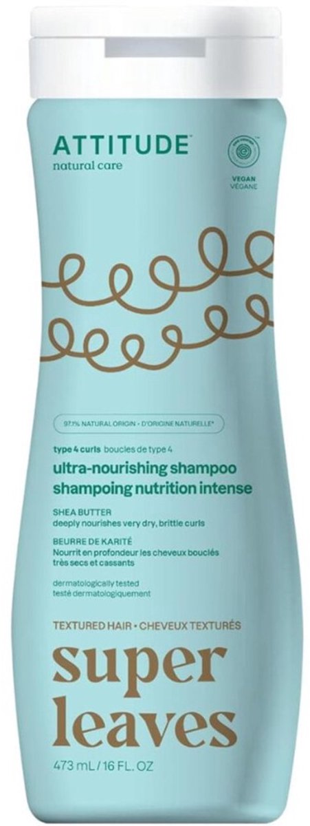 Attitude - Super Leaves Shampoo Curl Ultra-Nourishing Type 4 - 473ml