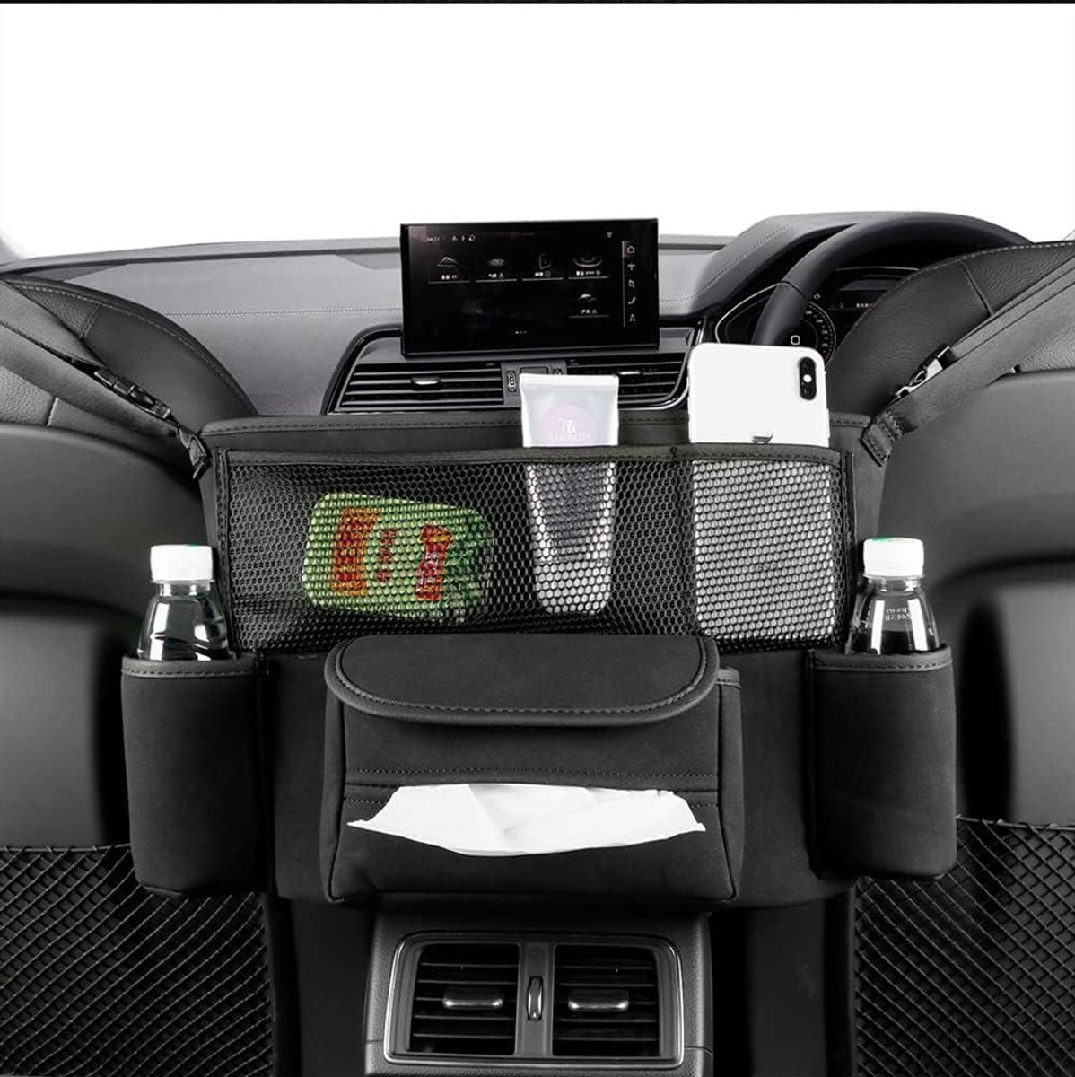 Auto Handtas Houder - Autostoel Organizer - Auto Interieur Opruimen - Hoge Capaciteit Opbergvak - 6 Compartimenten - Zwart