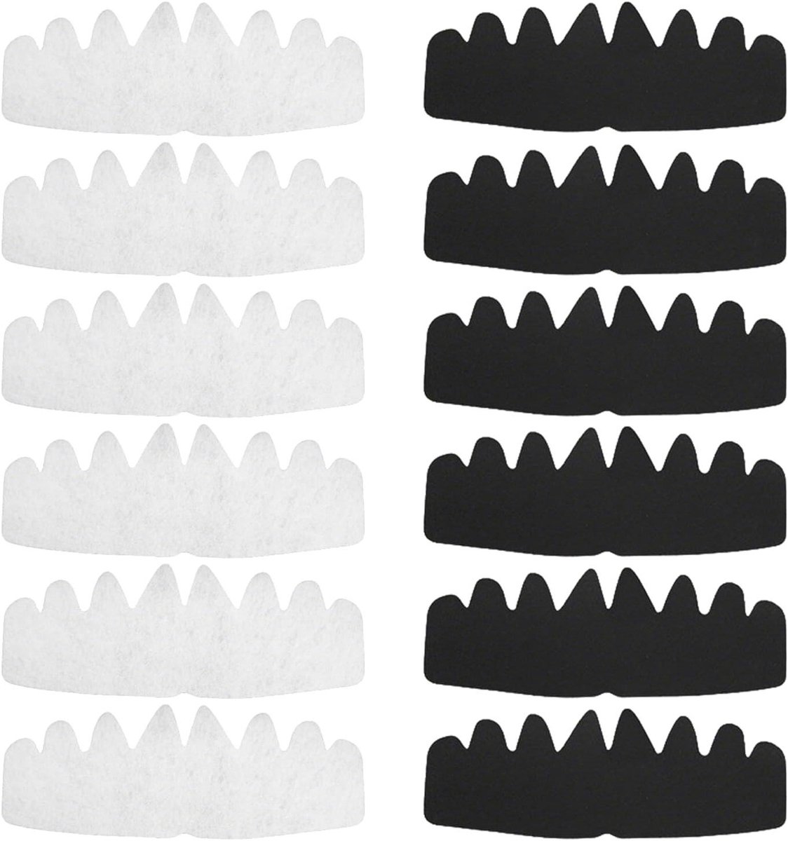 Baseball Cap Inserts - Hoed Vilt Shapers - Hoeden Onderhouden - Verdikt Non-woven Vilt - 12 Stuks - Zwart Wit