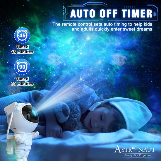 Astronaut Projector Lamp - Sterrenhemel Nachtlampje - Sfeervolle Kamer Decoratie - Magnetisch Verstelbare Kop - 1 Watt - Groen — afbeelding 3