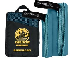 Wise Owl Outfitters Campinghanddoek, ultrazachte, compacte sneldrogende microvezel, ideaal voor fitness, wandelen, yoga, reizen, sport, backpacken en sportschool, gratis bonushanddoek, 24 x 48 MB