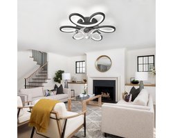LED Ventilator Licht Stille Dimbare Bloem Ventilator Lichten Plafond voor Slaapkamer Afstandsbediening Omkeerbare Plafondventilator Licht Smart Modern Indoor 65cm Timer voor Woonkamer, Keuken,