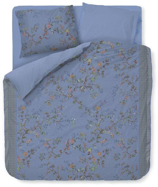 Pip Studio Bustani dekbedovertrek - Eenpersoons - 140 x 200/220 cm - Blauw