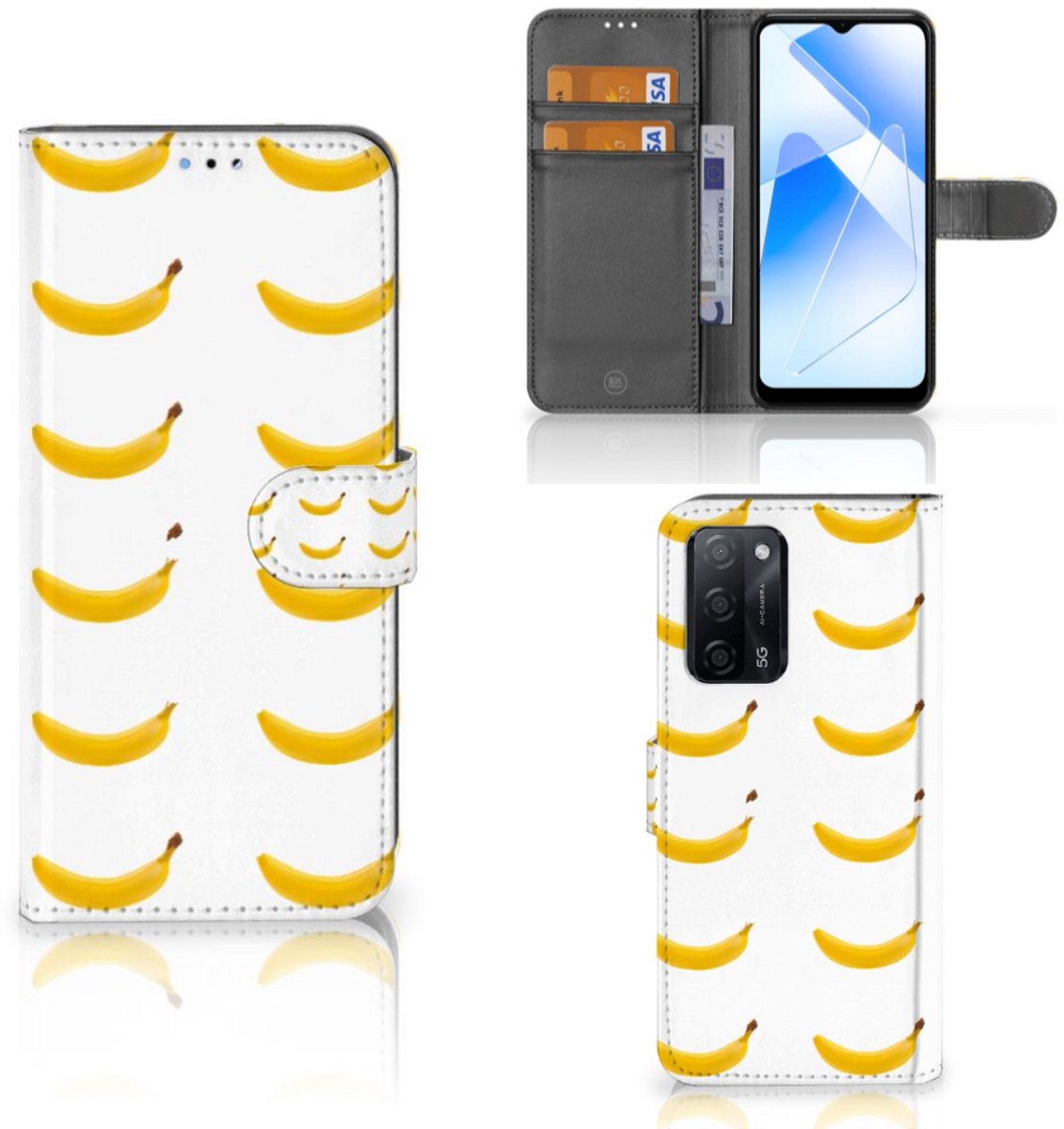 OPPO A16/A16s/A54s Book Cover Banana