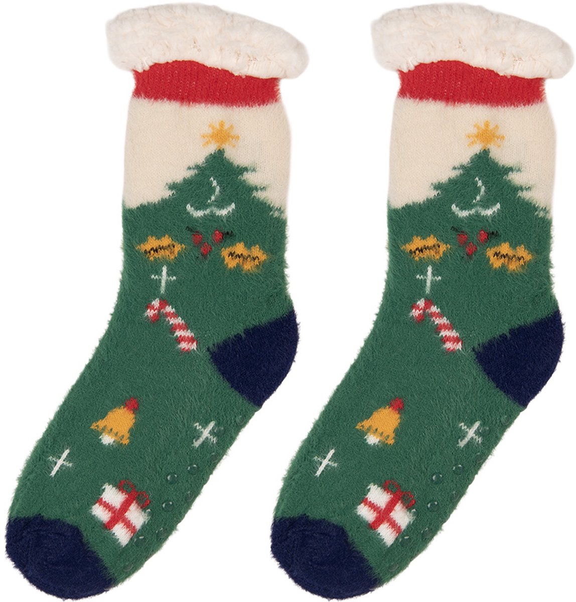 Clayre & Eef Kerstsokken one size Groen Synthetisch