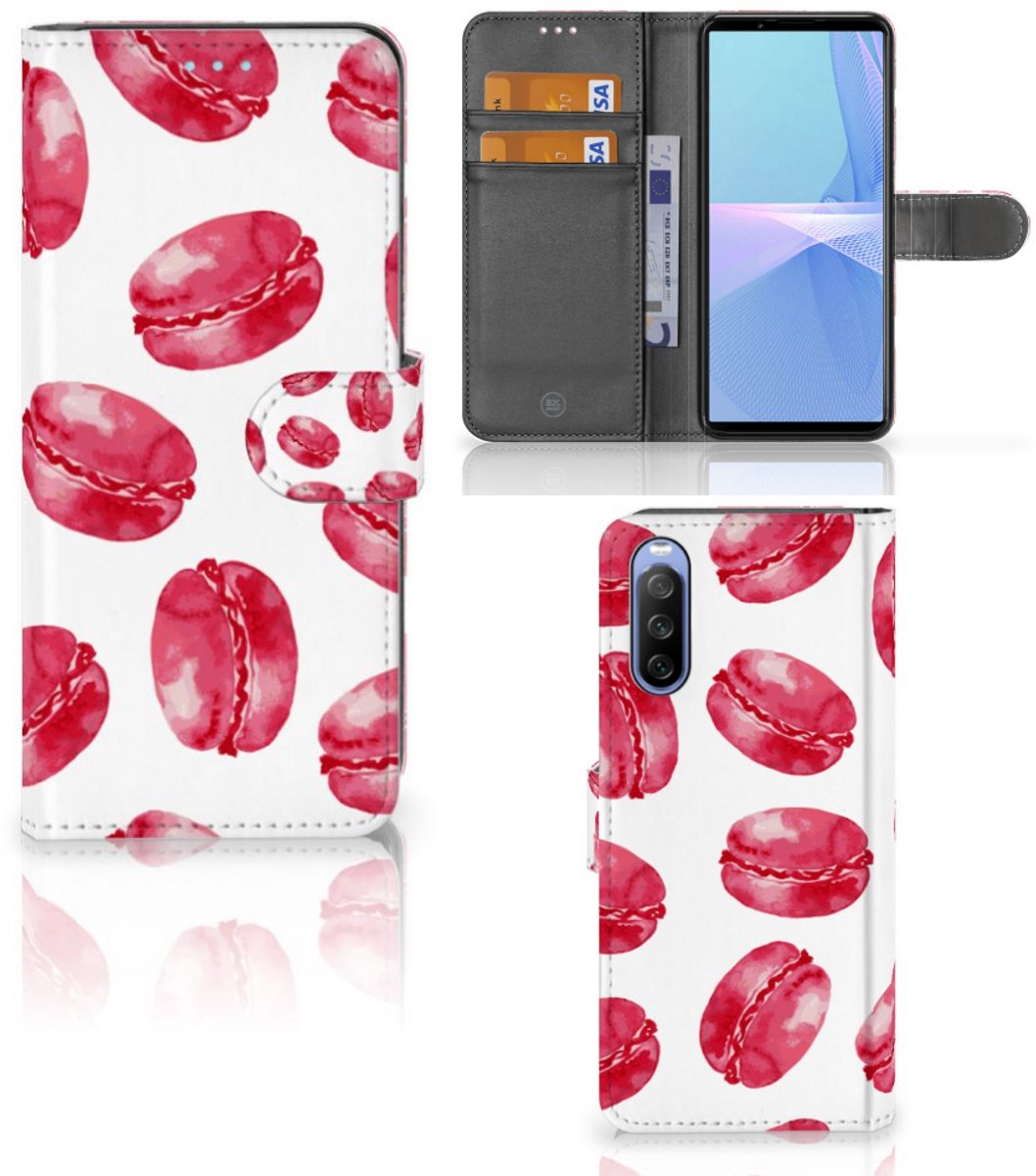 Boekhoesje voor Sony Xperia 10 III Book Cover Pink Macarons
