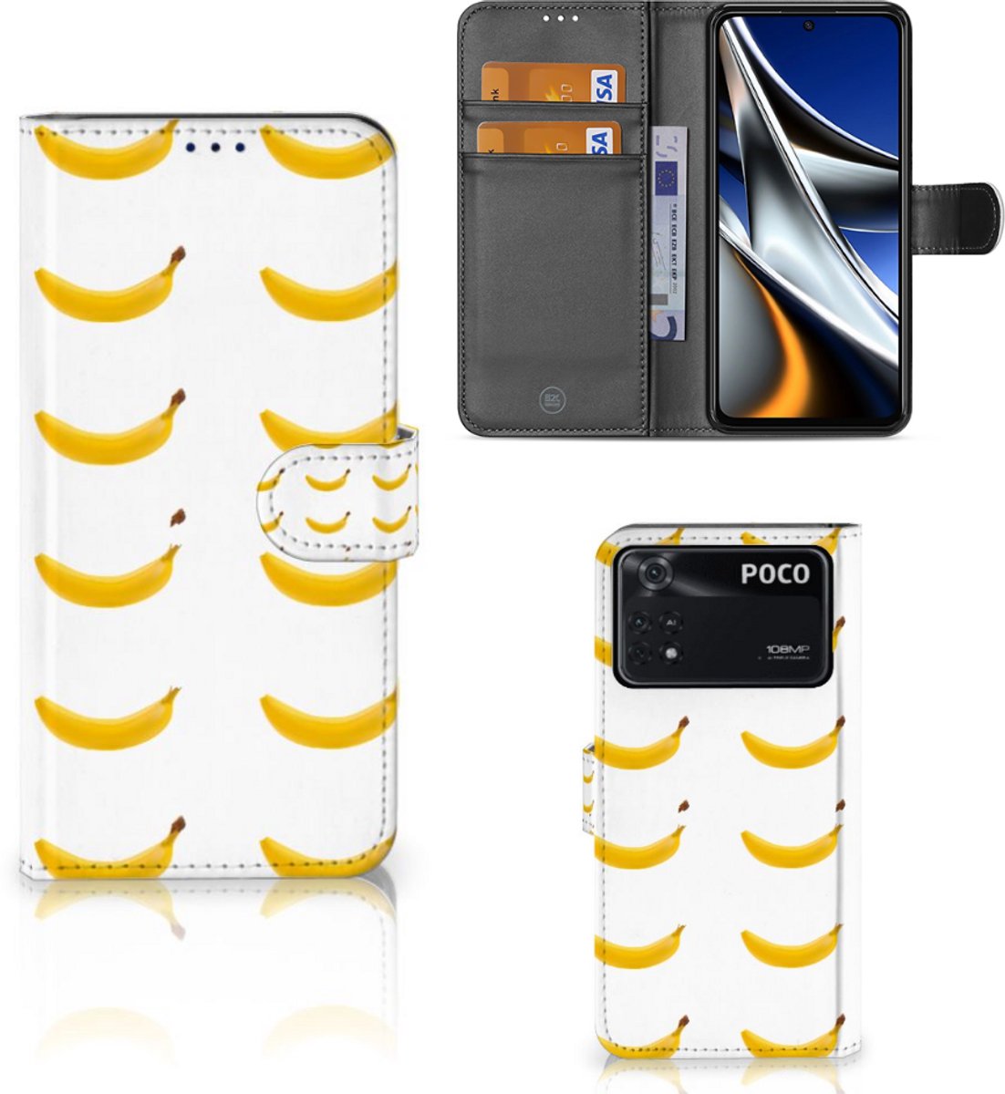 Xiaomi Poco X4 Pro 5G Book Cover Banana