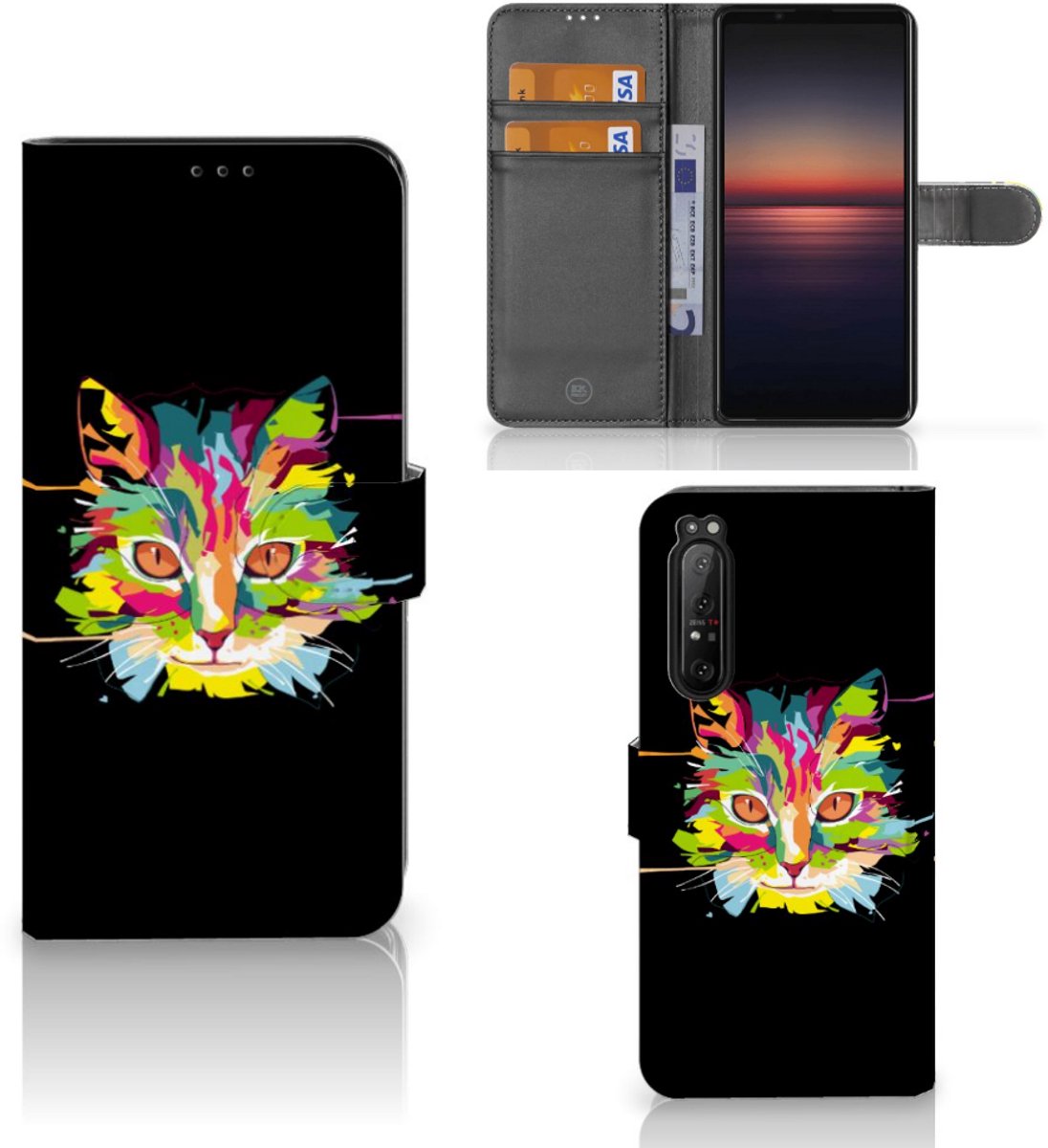 Sony Xperia 1 II Leuk Hoesje Cat Color