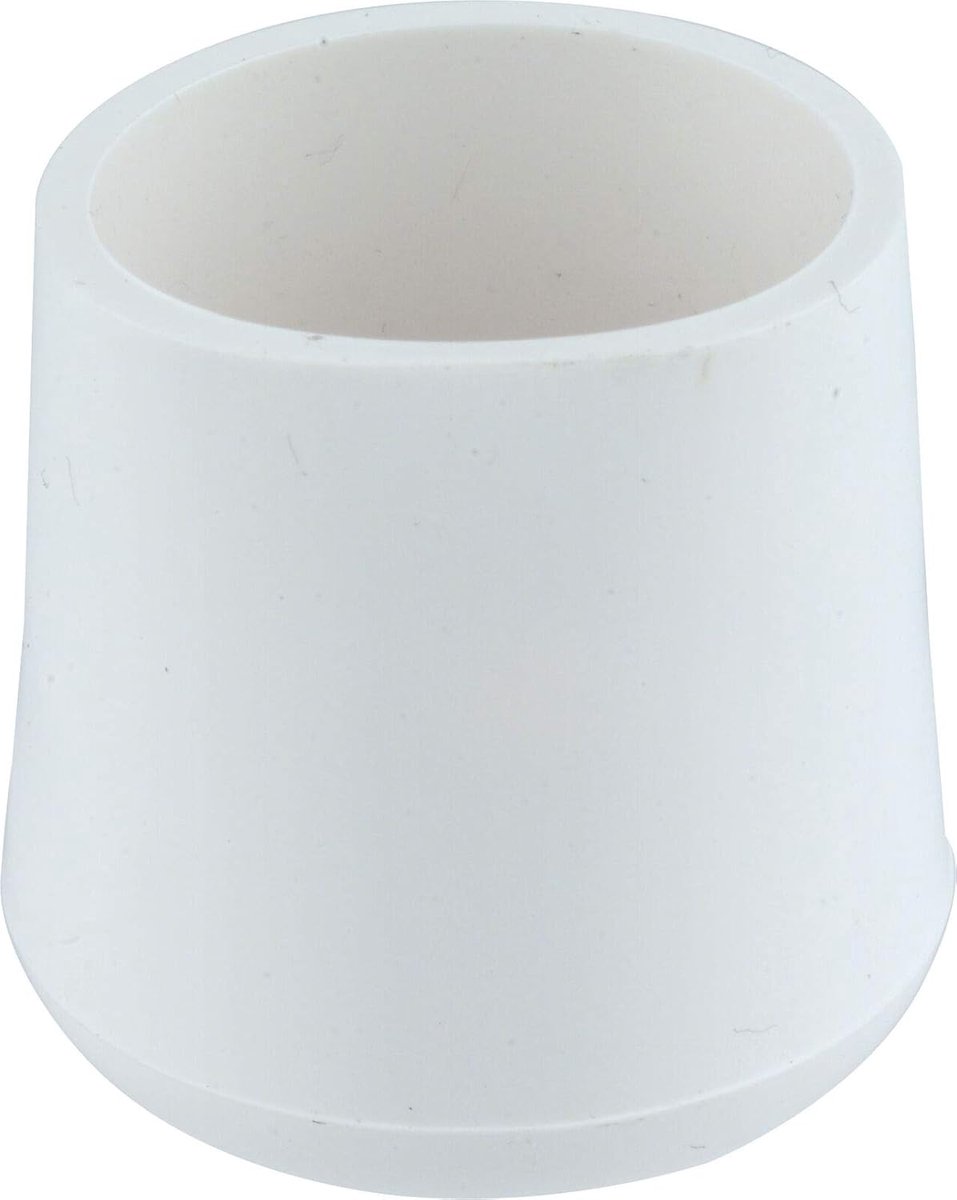 20 Ronde Stoelpootdoppen Wit voor Krasvrije Vloeren Ø 10-32 mm