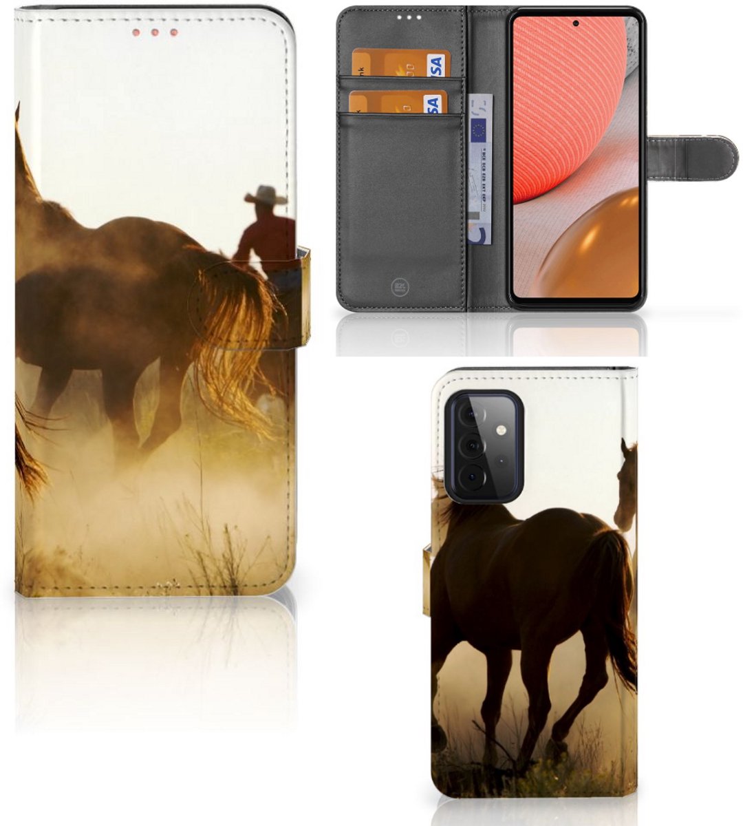 Samsung Galaxy A72 Telefoonhoesje met Pasjes Design Cowboy