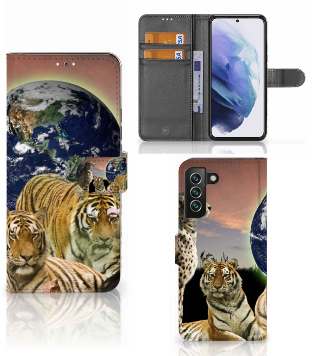 Samsung Galaxy S22 Plus Telefoonhoesje met Pasjes Roofdieren