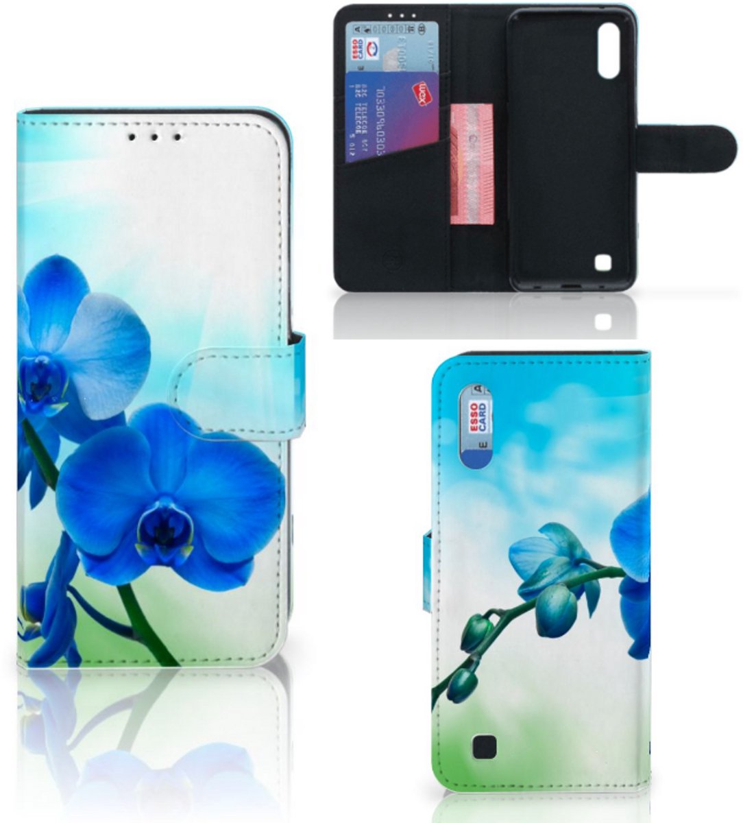 Samsung Galaxy M10 Hoesje Orchidee Blauw - Cadeau voor je Moeder