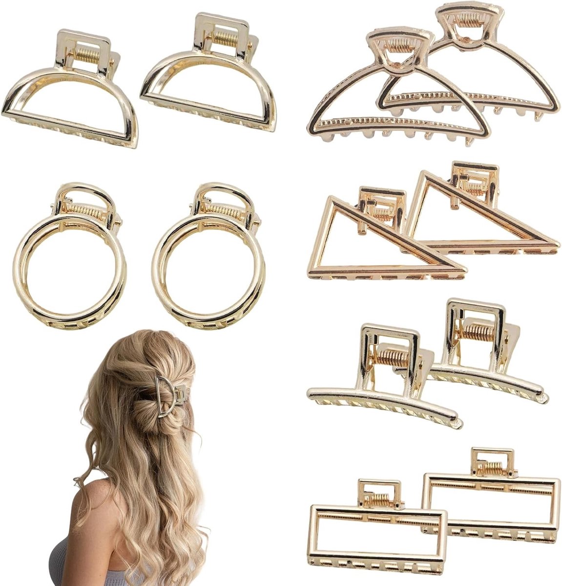 Set van 6 Kleine Gouden Haarspeldjes – Stijlvolle en Praktische Mini Haaraccessoires voor Alle Haartypes – Lichtgewicht, Duurzaam en Geschikt voor Diverse Gelegenheden