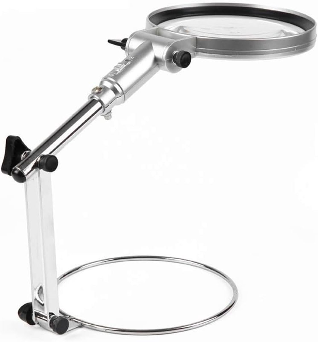 Vergrootglas Met Lamp - Leesloep Bureau - Hobby Knutselen - Metalen Frame HD Lens - 2X Vergroting - Wit