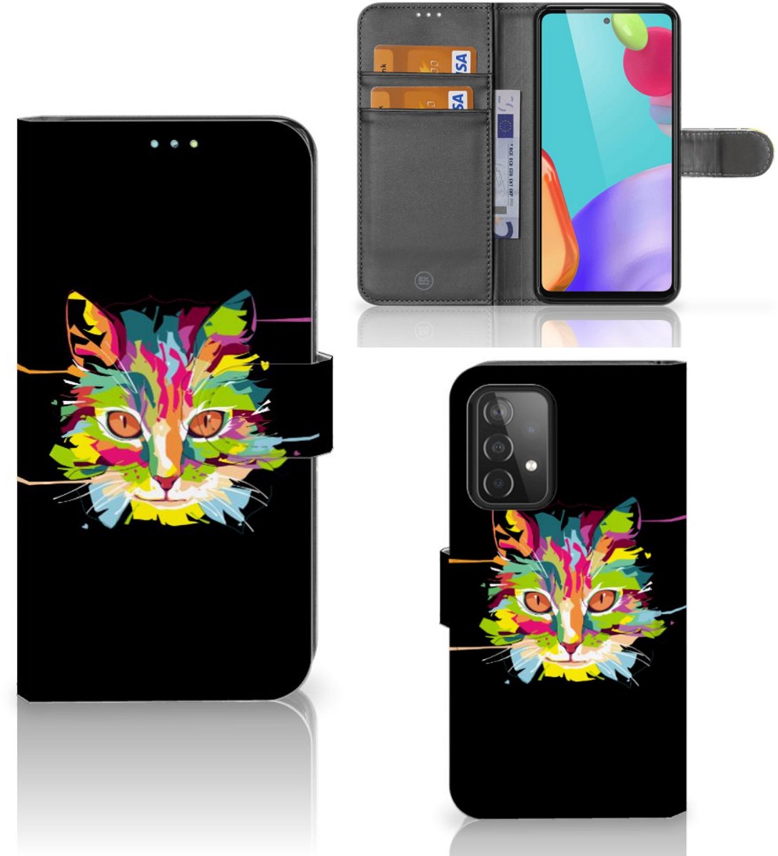 Samsung Galaxy A52 Leuk Hoesje Cat Color