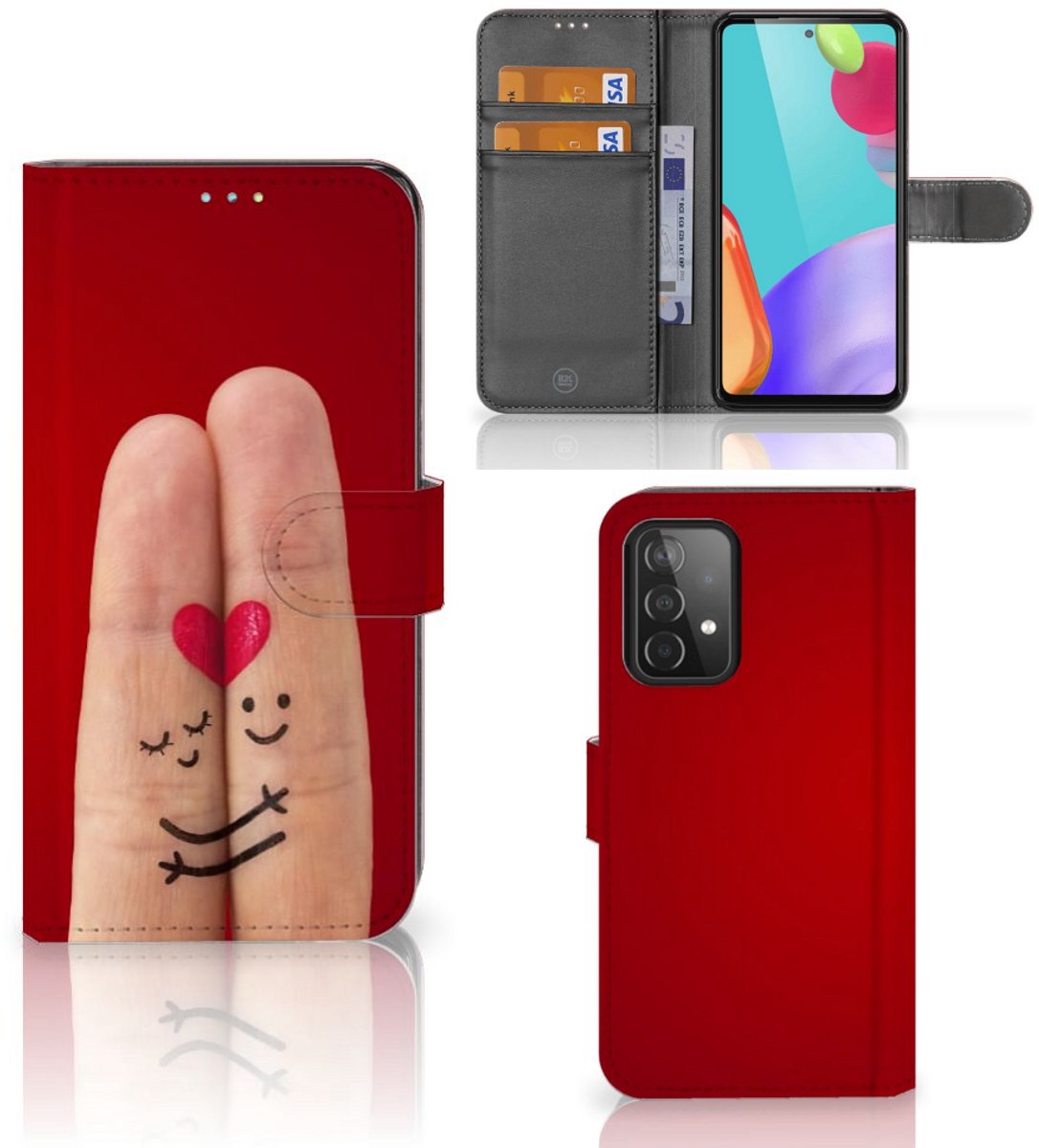 Samsung Galaxy A52 Wallet Case met Pasjes Liefde - Origineel Romantisch Cadeau