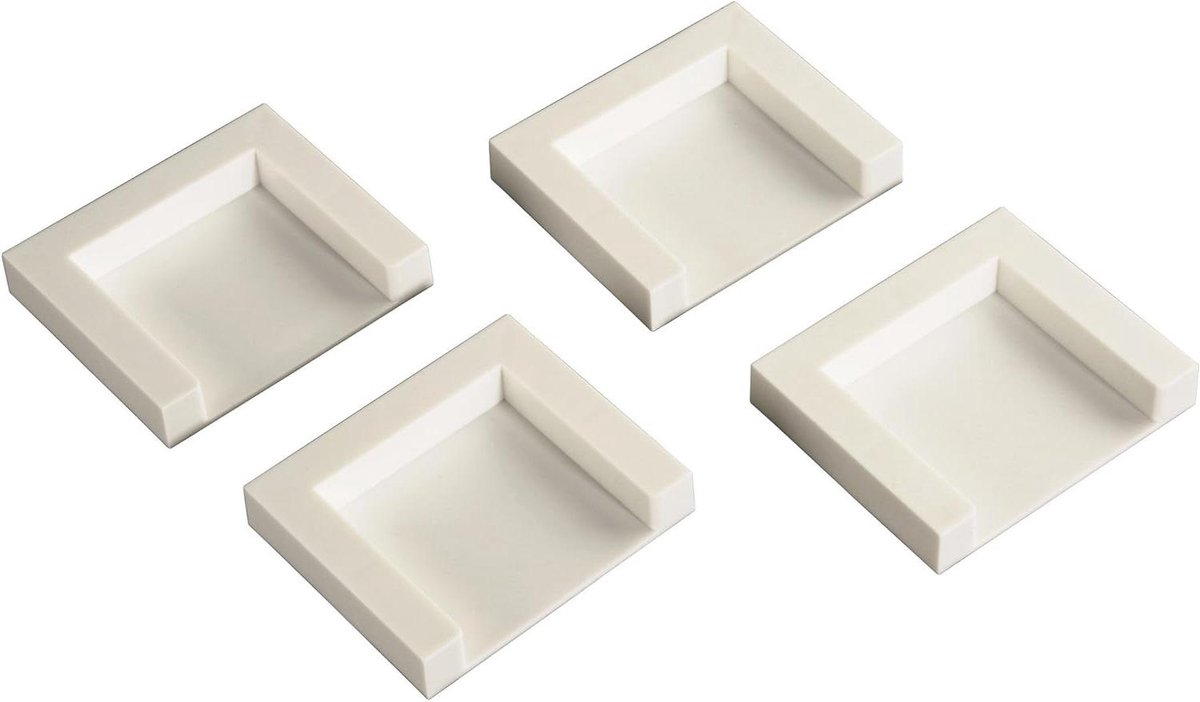 Drogerfixeerplaten - Antislip platen - Wasmachine stabiliseren - Zelfklevende lijm - 5 x 5 cm - Wit