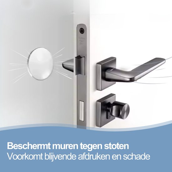 Amido® Deurstopper Set - 8 Stuks - Transparant - 4 cm - Siliconen Deurstopper - Deurbuffer - Stootdoppen voor Binnen & Buiten