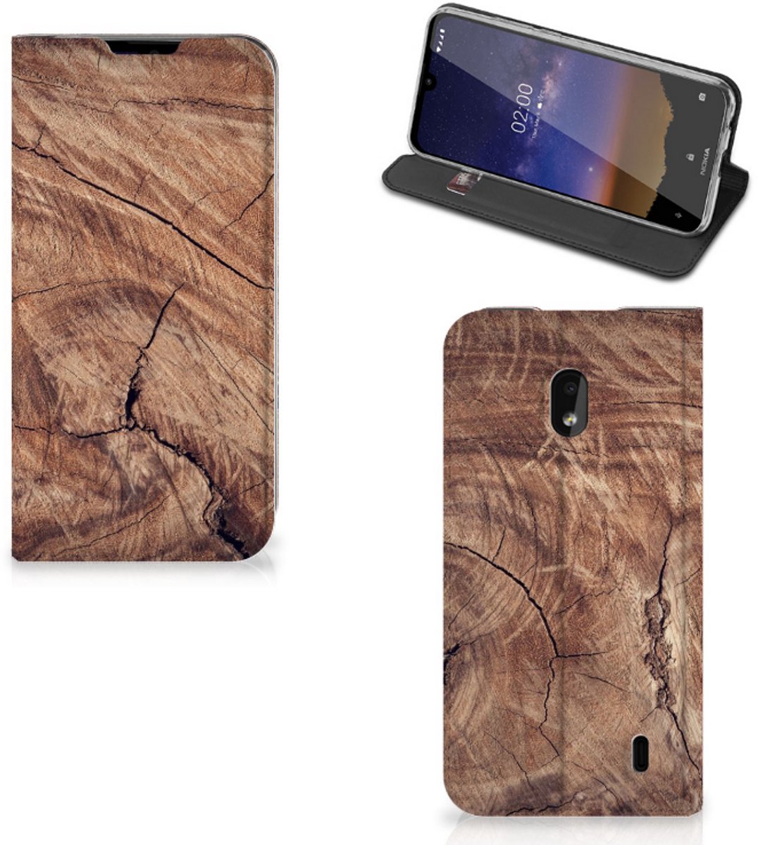 Standcase Hoesje voor Nokia 2.2 Book Wallet Case Tree Trunk