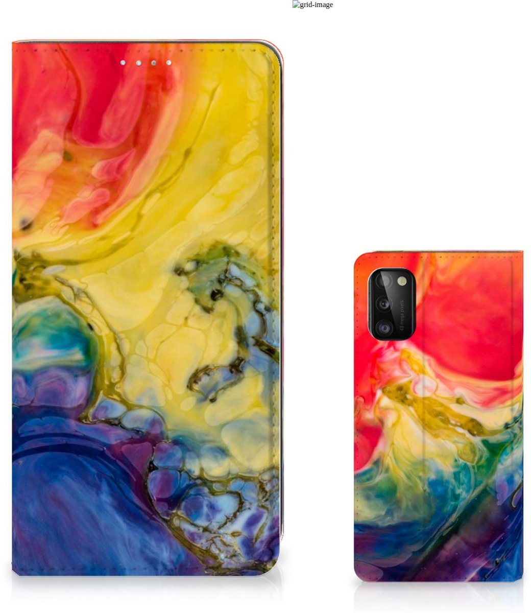 Standcase Hoesje voor Bookcase Samsung Galaxy A41 Watercolor Dark
