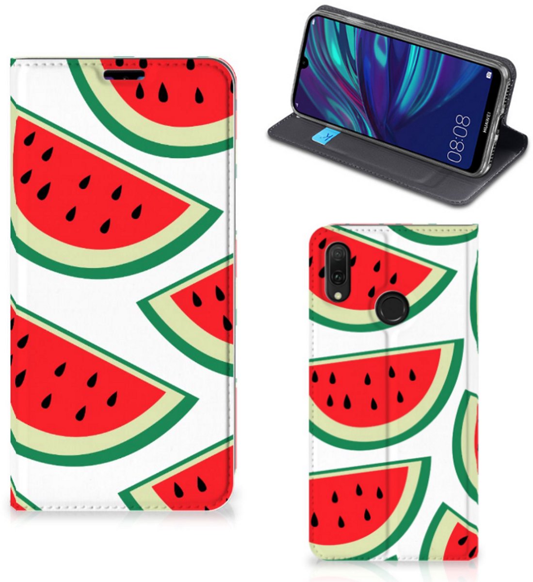 Huawei Y7 hoesje Y7 Pro (2019) Flip Style Cover Watermelons